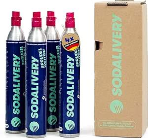 Pack of 4 SODALIVERY CO2 Cylinders 425 g/60 L